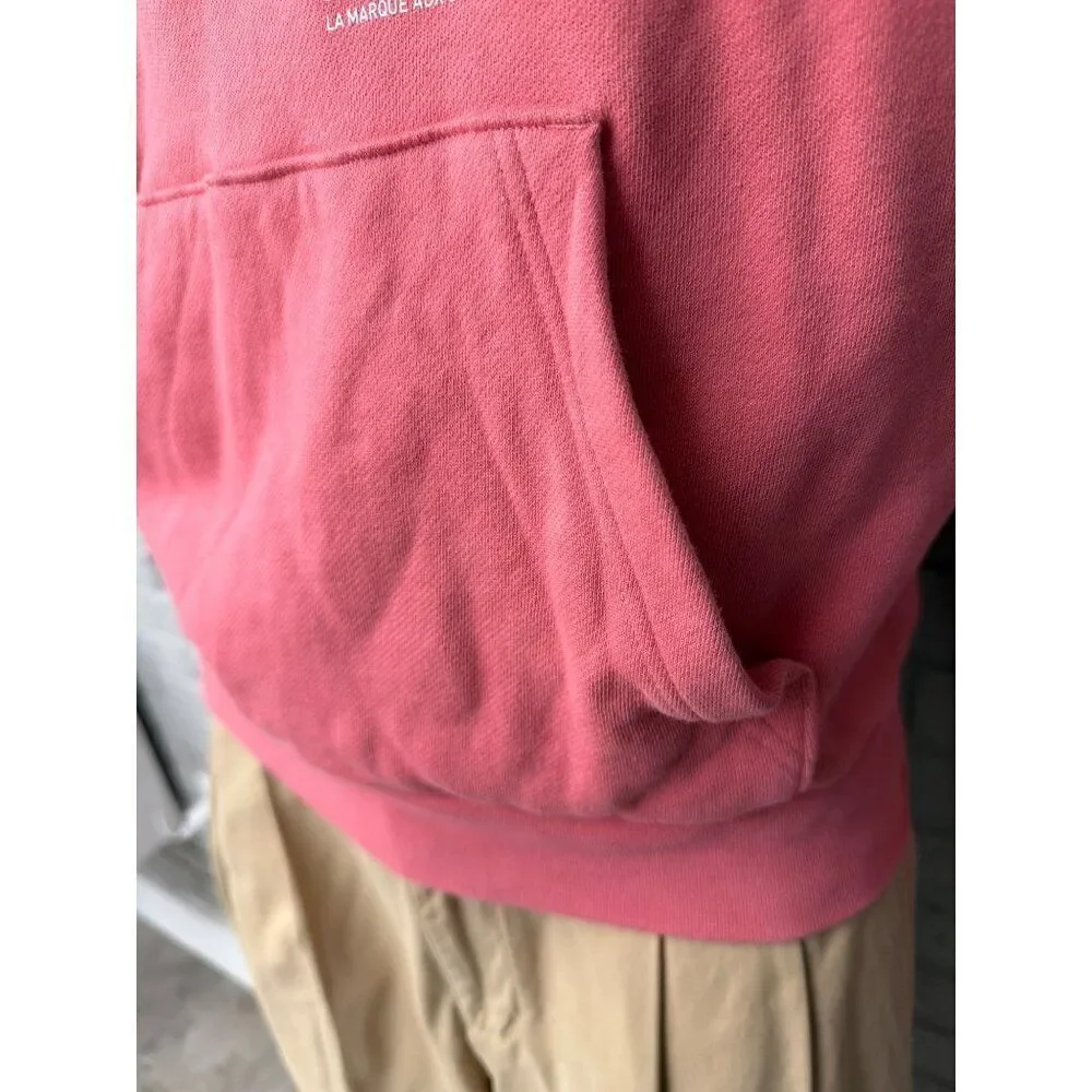 Adidas Men’s Tricolor Trefoil Hoodie Hazy Rose Sweatshirt Size M